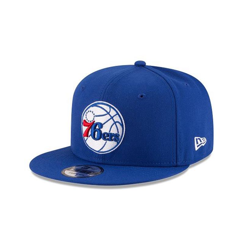 NBA Philadelphia 76ers Team Color 9Fifty Snapback (AKT5362) - Blue New Era Caps